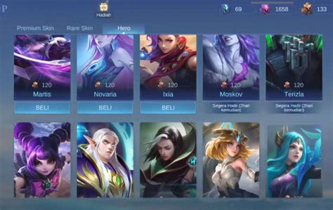 Update Fragment Shop Maret 2024 Mobile Legends ML Esportsku