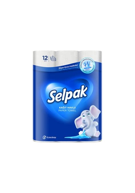 Selpak Professional Selpak Süper Emici Rulo Kağıt Havlu 3 Katlı 12 Li