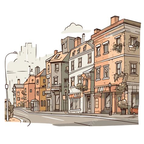 Town Street Clipart
