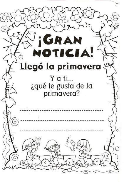 Primavera Actividades De Primavera Tarea De Preescolar Proyectos De