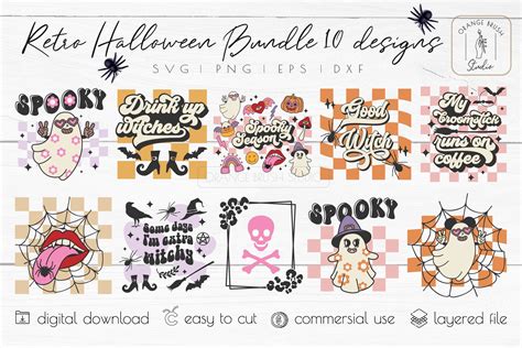 Retro Halloween Svg Bundle Svg Graphic By Orange Brush Studio