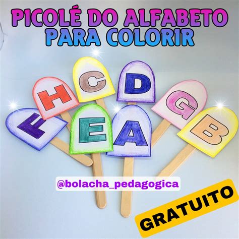 Picol Do Alfabeto Para Colorir Bolacha Pedag Gica