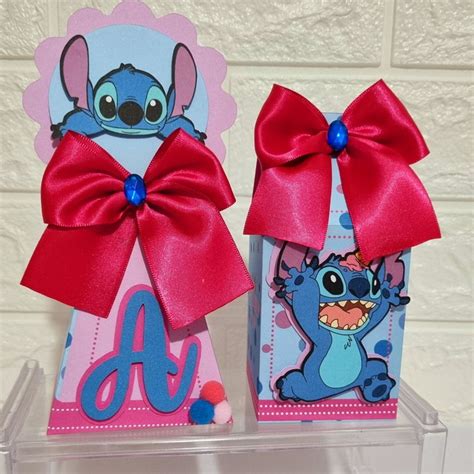 Kit Caixas Stitch Personalizadas Lembrancinhas Festa Elo