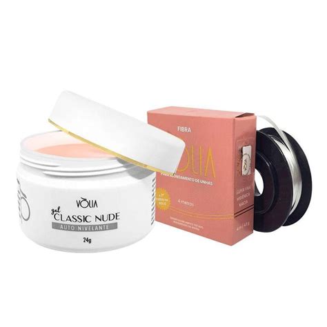 Gel Volia Classic Nude E Fibra De Vidro Rolo Kit Volia Vòlia Unhas