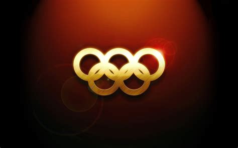 Olympic Rings Logo Black Background