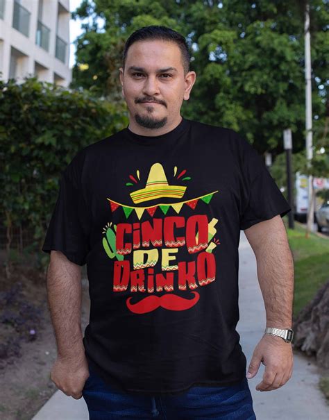 Mens Funny Cinco De Drinko T Shirt Cinco De Mayo Shirt Etsy Mayo Shirt Cinco De Mayo