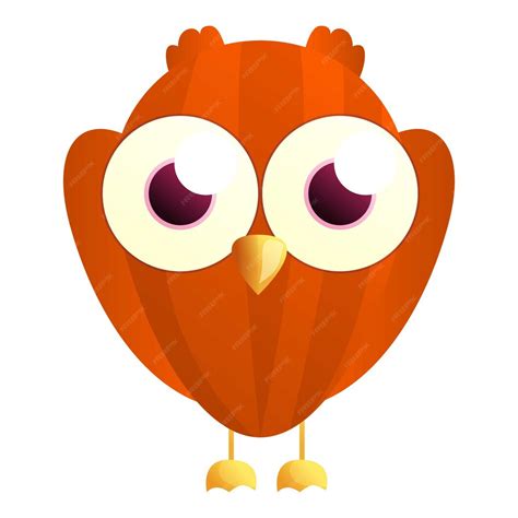 Premium Vector Red Owl Icon Cartoon Of Red Owl Vector Icon For Web