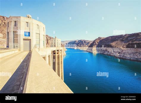 Hoover Dam Nevada Arizona USA October 2 2021 Lake Mead The