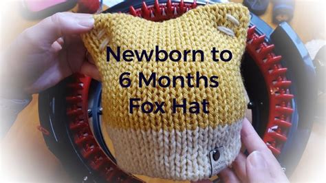 Newborn Fox Hat Addi Knitting Machine Tutorial Youtube Knitting