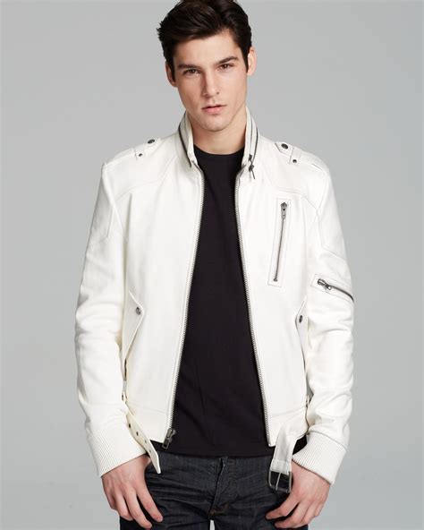 White Leather Jacket Male Patterns Hub