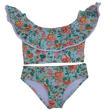 Biqu Ni Infantil Prote O Upf Babado Ruffle Guaratiba Garden Multicores