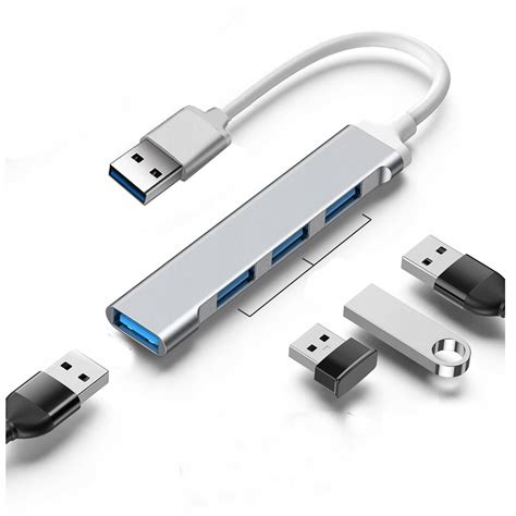 HUB USB 3 0 ROZDZIELACZ USB ROZGAŁĘŹNIK USB ALUMINIOWY 4 PORTY 4x USB