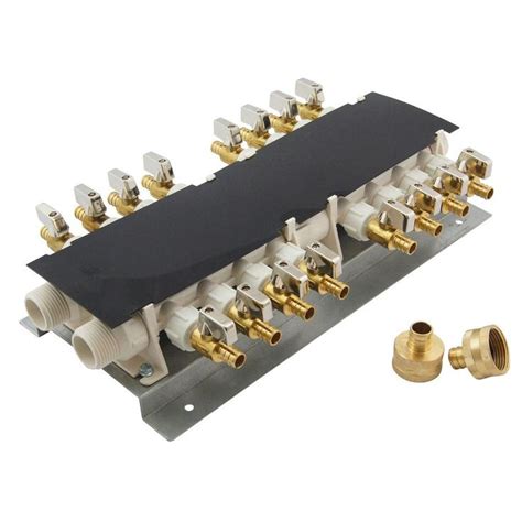 Apollo 16 Port PEX Manifold With 1 2 In Brass Ball Valves 6907984CP