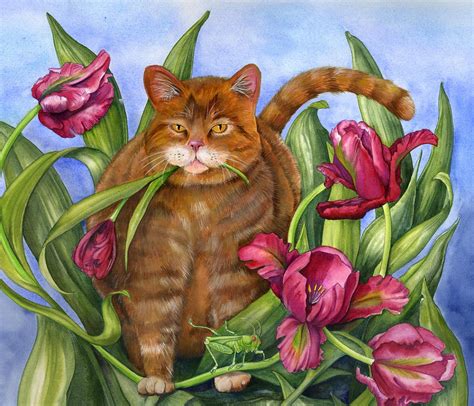 Draw The Beauty Of Nature With Mindy Lighthipe Cat Fine Art Painting