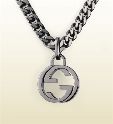 Gucci Silver Necklace With Interlocking G Pendant In Metallic Lyst