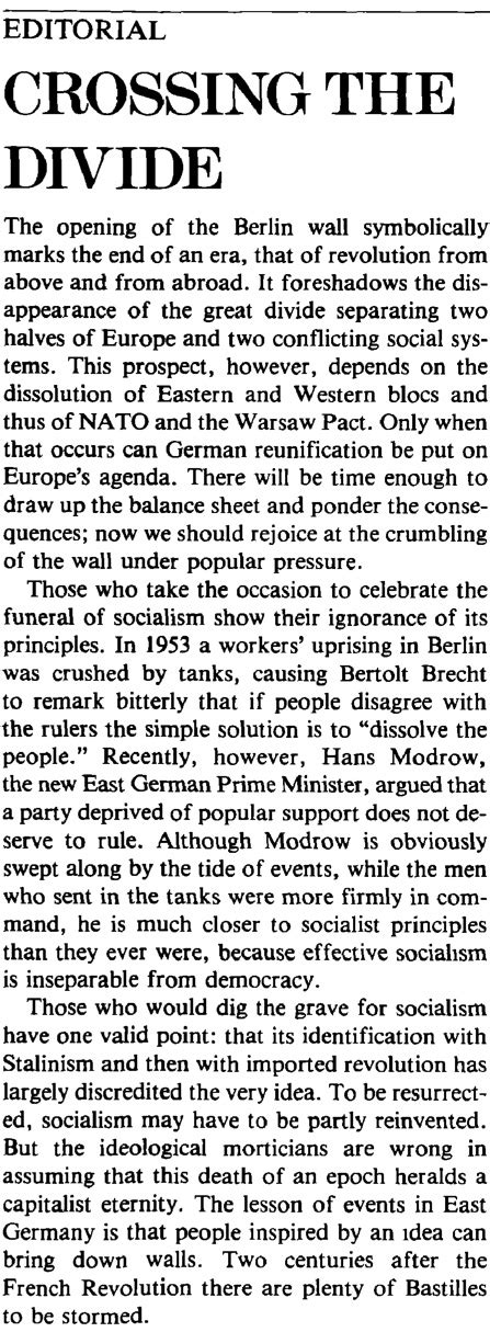 No, the Demolition of the Berlin Wall Was Not the End of Socialism ...