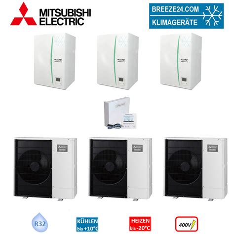 Mitsubishi Electric W Rmepumpen Kaskaden Set Mp R Kw Puz