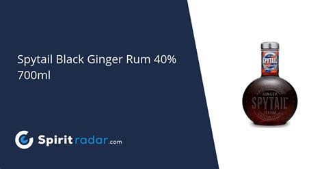 Spytail Black Ginger Rum 40 700ml Spirit Radar
