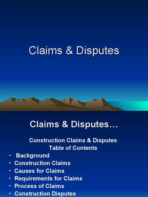 Claims & Disputes | PDF | Mediation | Negotiation