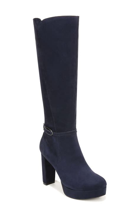 Naturalizer Fenna Tall Platform Dress Boots In Blue Lyst