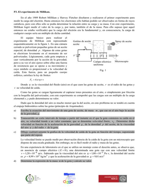 El Experimento De Millikan