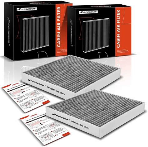 A Premium 2 Pc Cabin Air Filter With Activated Carbon Compatible With Hyundai Elantra Ioniq 5