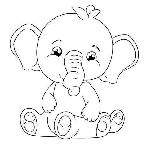 Gratis Olifant Kleurplaten Afbeeldingen Gratis Downloaden Op Freepik