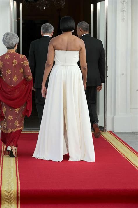 Michelle Obama Con Vestido De Brandon Maxwell Woman