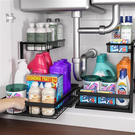 Nutsaakk 2 Pack Under Sink Organizers And Storage L Shape