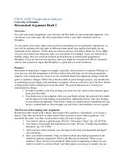 Researched Argument Assignment 2 Pdf ENGL 1020 Composition Analysis