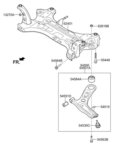 54530 H9100 Genuine Hyundai Ball Joint Assembly Lower Arm