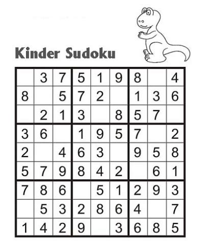 Sudoku Rätsel als gratis Vorlagen für Kinder firmenpresse