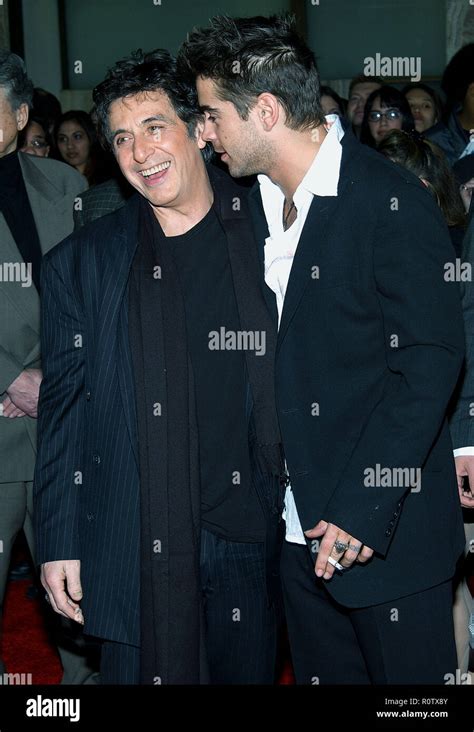 Al Pacino Posing With Co Star Colin Farrell At The Premiere Of The