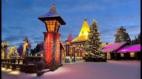 Il Villaggio Di Babbo Natale A Rovaniemi Veduta Aerea Finlandia