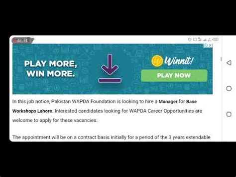 Water And Development Authority Wapda Jobs Apply Now Youtube