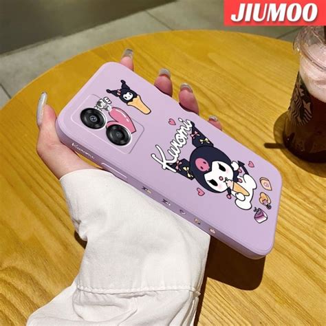 Jiumoo เคสสำหรับ Oppo A57 2022 A77 2022 A57s เคส A57e ลายการ์ตูนน่ารัก Kuromi เคสดีไซน์ใหม่