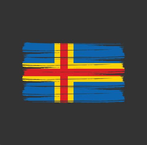 Aland Islands Flag Brush Vector Art At Vecteezy