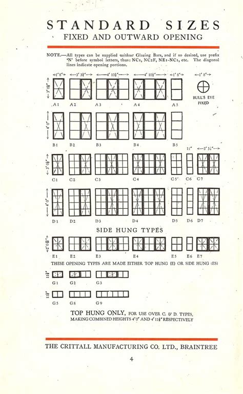 Standard Sizes Of Metal Windows Page From Crittall Catal Flickr