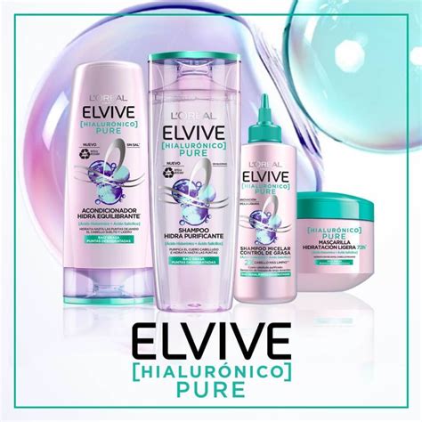 Gama De Productos Elvive Hialur Nico Pure Cuidado Del Cabello Shampoo