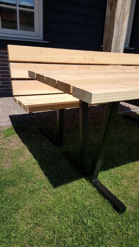 Douglas Tuinset Tuintafel Met Bank Matalen Stalen Onderstel Frame