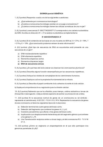 Examen Parcial Genetica Pdf