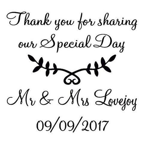 Thank You For Sharing Our Special Day Personalised Self Inking Stamp