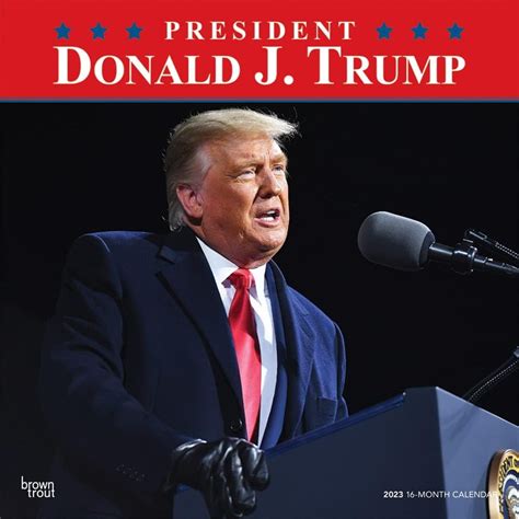 president donald j. trump | 2023 12 x 24 inch monthly square wall ...