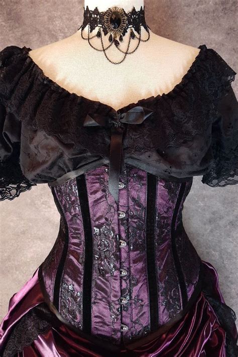 Amethyst Beauty Corset And Victorian Bustle Skirt Set Gothic Wedding