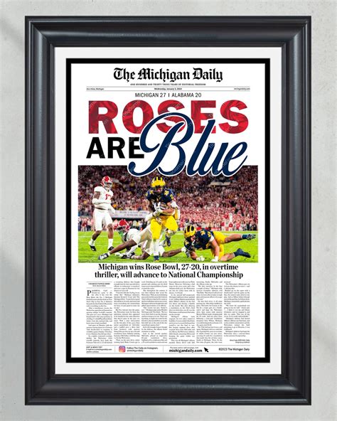 2023 Michigan Wolverines Rose Bowl: 'roses Are Blue' OT Victory Over ...