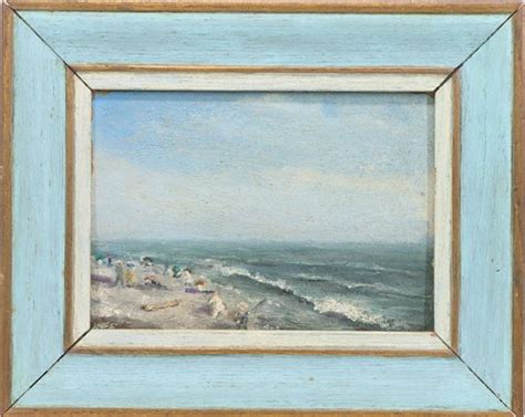 Eug Ne Louis Boudin Plein Air Coastal Scene With Bathers Mutualart