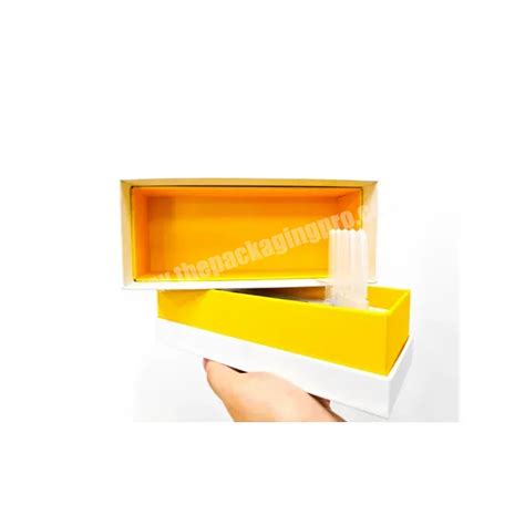 Custom Logos Orange Luxury Rigid Hard Cardboard Gift Essence Boxes