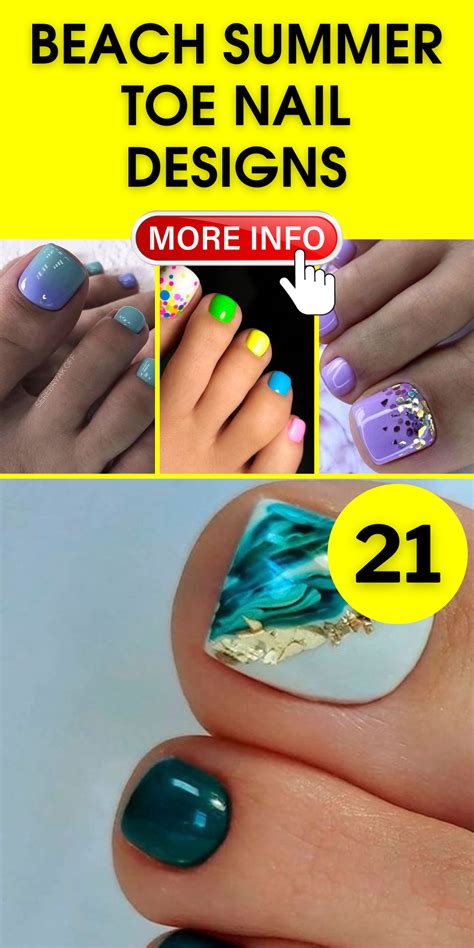 Beach Summer Toe Nail Designs Vibrant Vacation Trends In