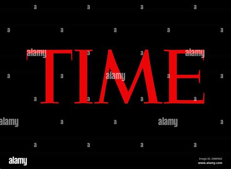 Time magazine, Logo, Black background Stock Photo - Alamy