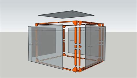 Printable Modular 3d Printer Enclosurefor Prusa Can Be Used For Diferent Sizes Enclosures Model